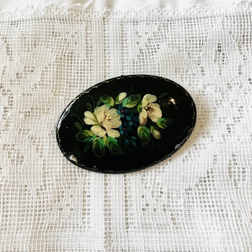 Russian Floral Brooch